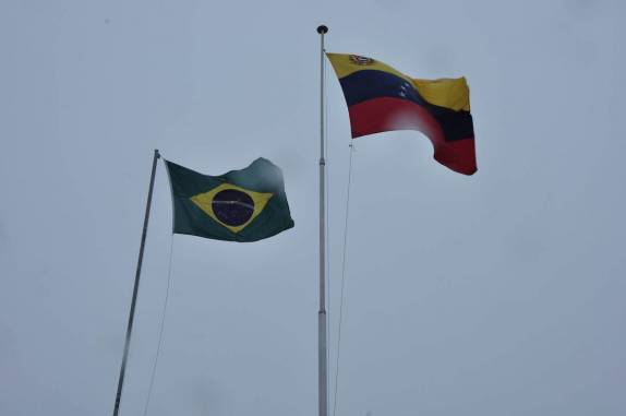 Fronteira de Venezuela e Brasil, em Santa Elena